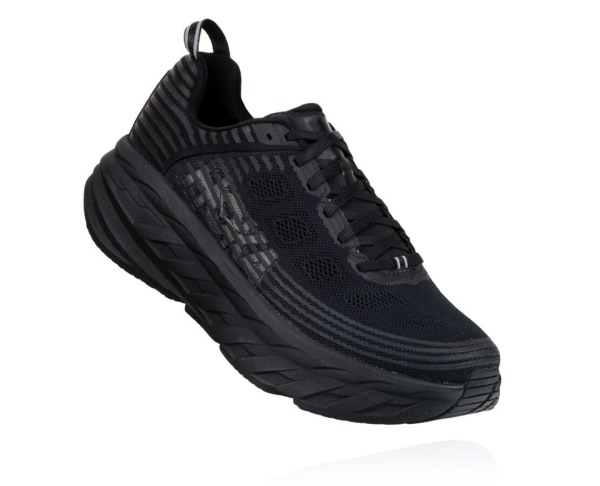 Hoka One One Bondi 6 Womens UK - Black Running Shoes - GPDRI4298